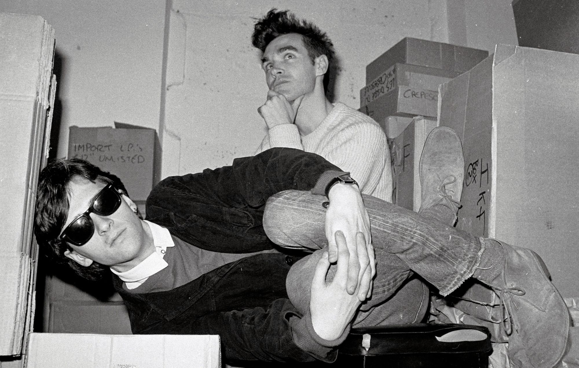 Johnny Marr (left) and Morrissey of The Smiths