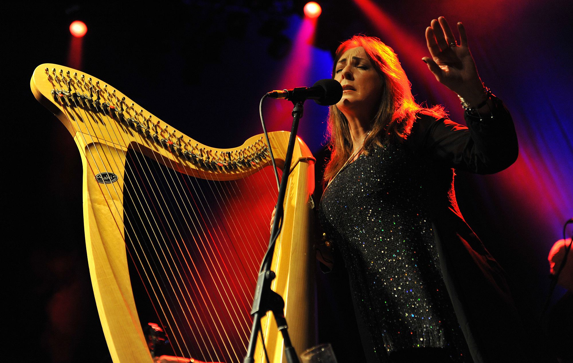 Moya Brennan of Clannad performs on stage at Shepherds Bush Empire on March 29, 2014 in London, United Kingdom. (Photo by C Brandon/Redferns via Getty Images)