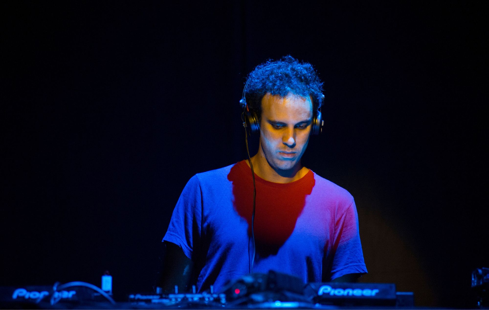 Four Tet performs live on stage