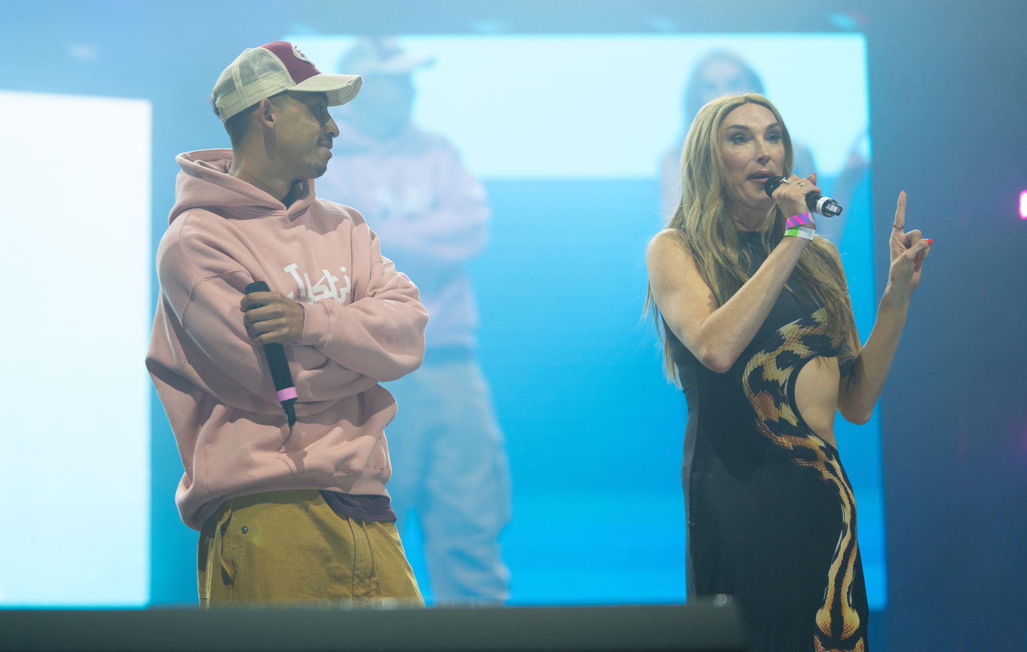 Jordan Stephens and Juno Dawson at Trans Mission, Wembley. CREDIT: @Coco_amos