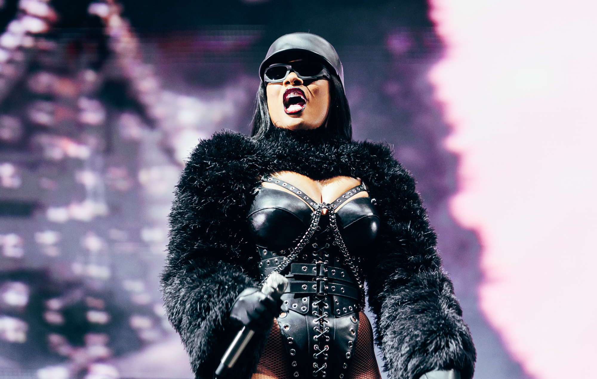 Megan Thee Stallion performing at Glastonbury 2022, photo by Andy Ford