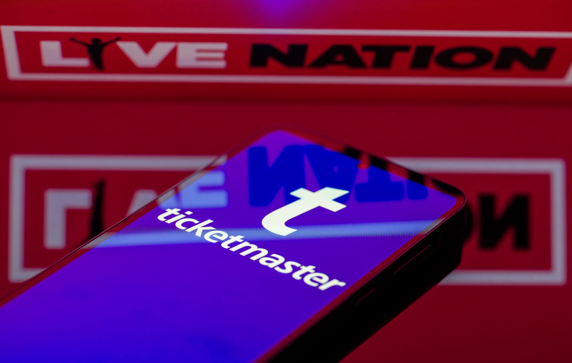 Ticketmaster and parent company, Live Nation logos