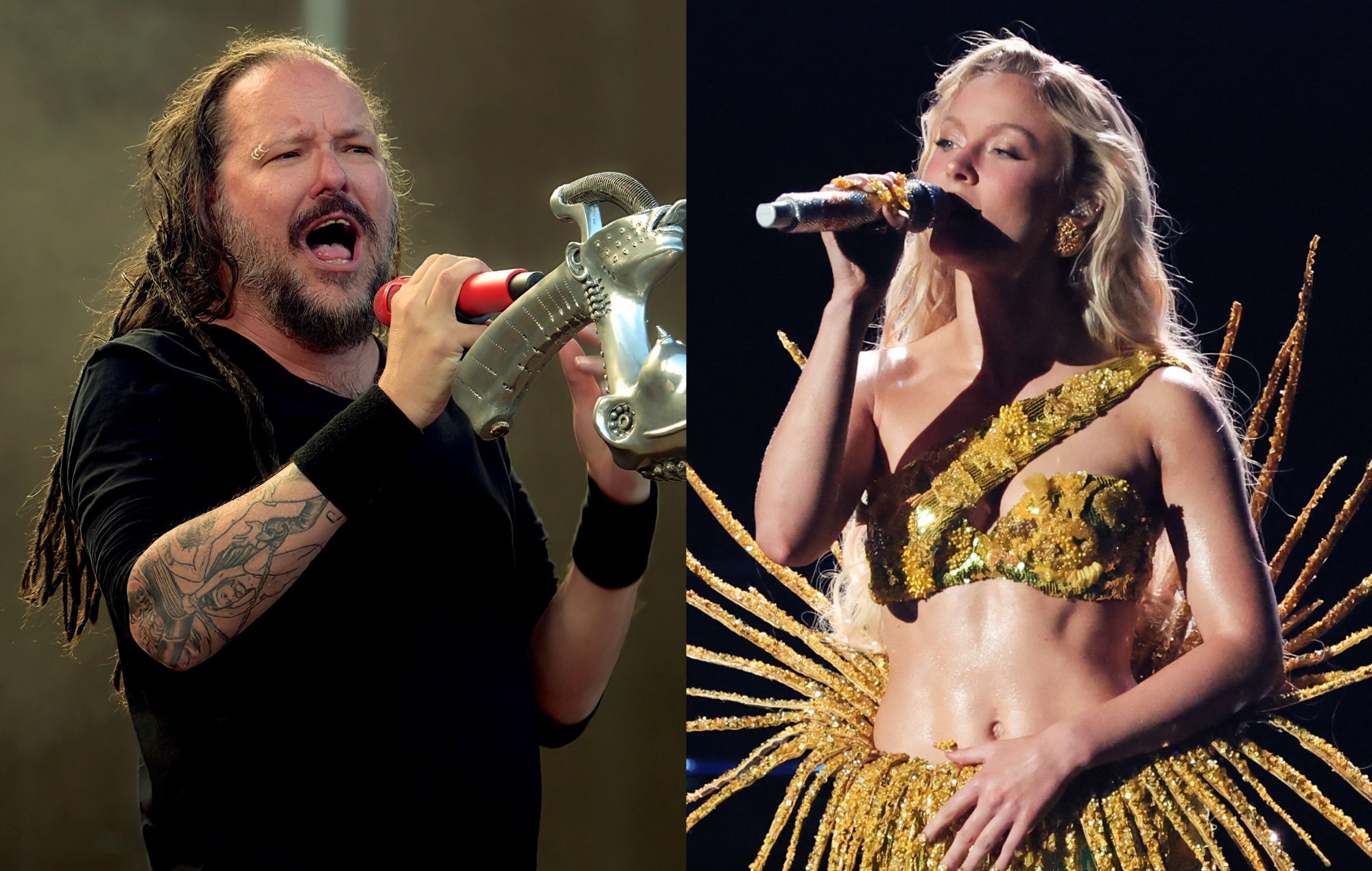 Jonathan Davis of Korn and Zara Larsson