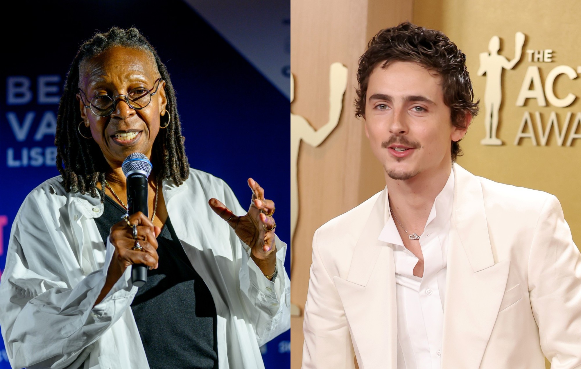 Timothée Chalamet Whoopi Goldberg