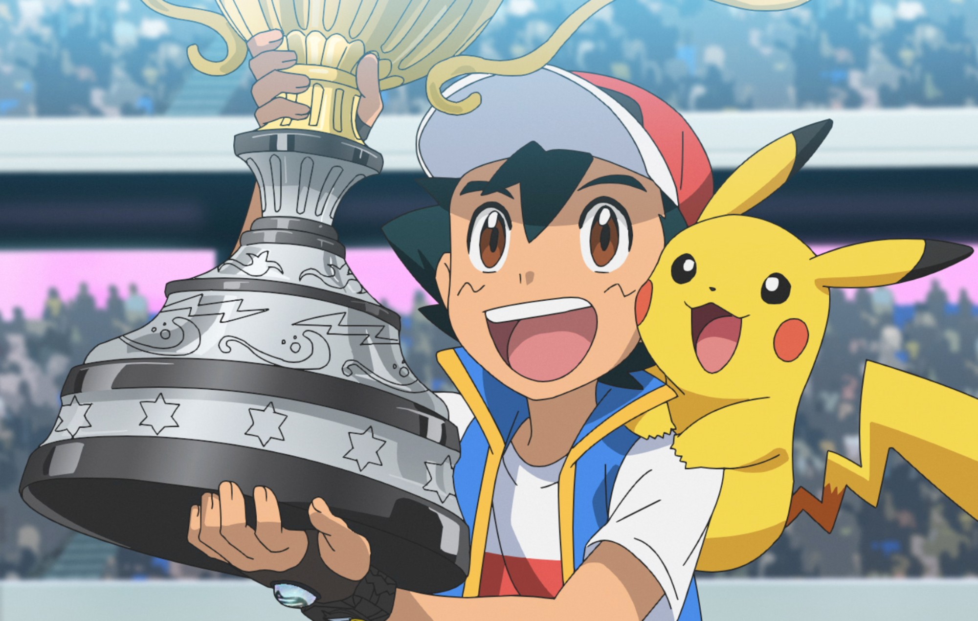 Ash and Pikachu in the Pokémon anime.