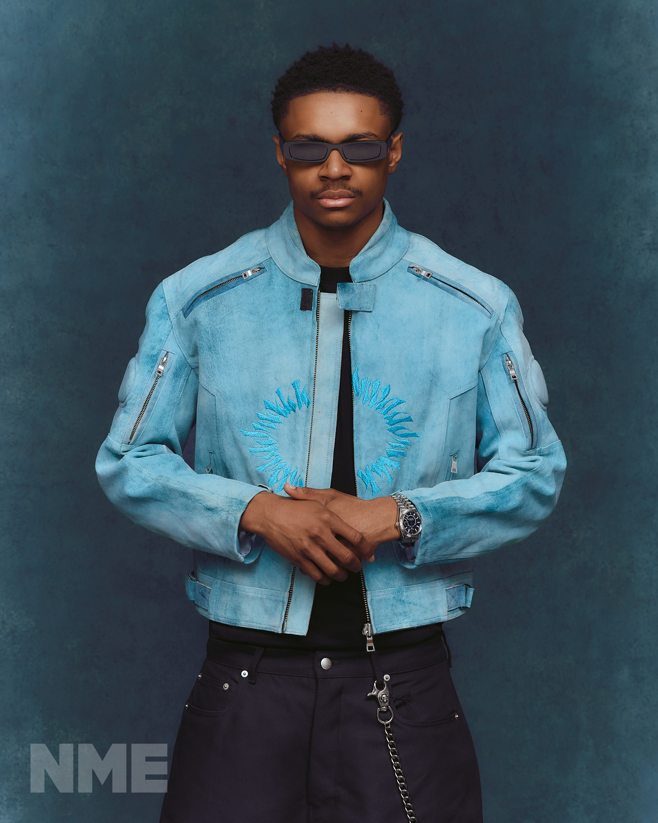 Kidwild (2026), he wears a jacket by A Day Without Angst, pants by Rick Owens and shoes by PDF, photo by Ramsey Ramone