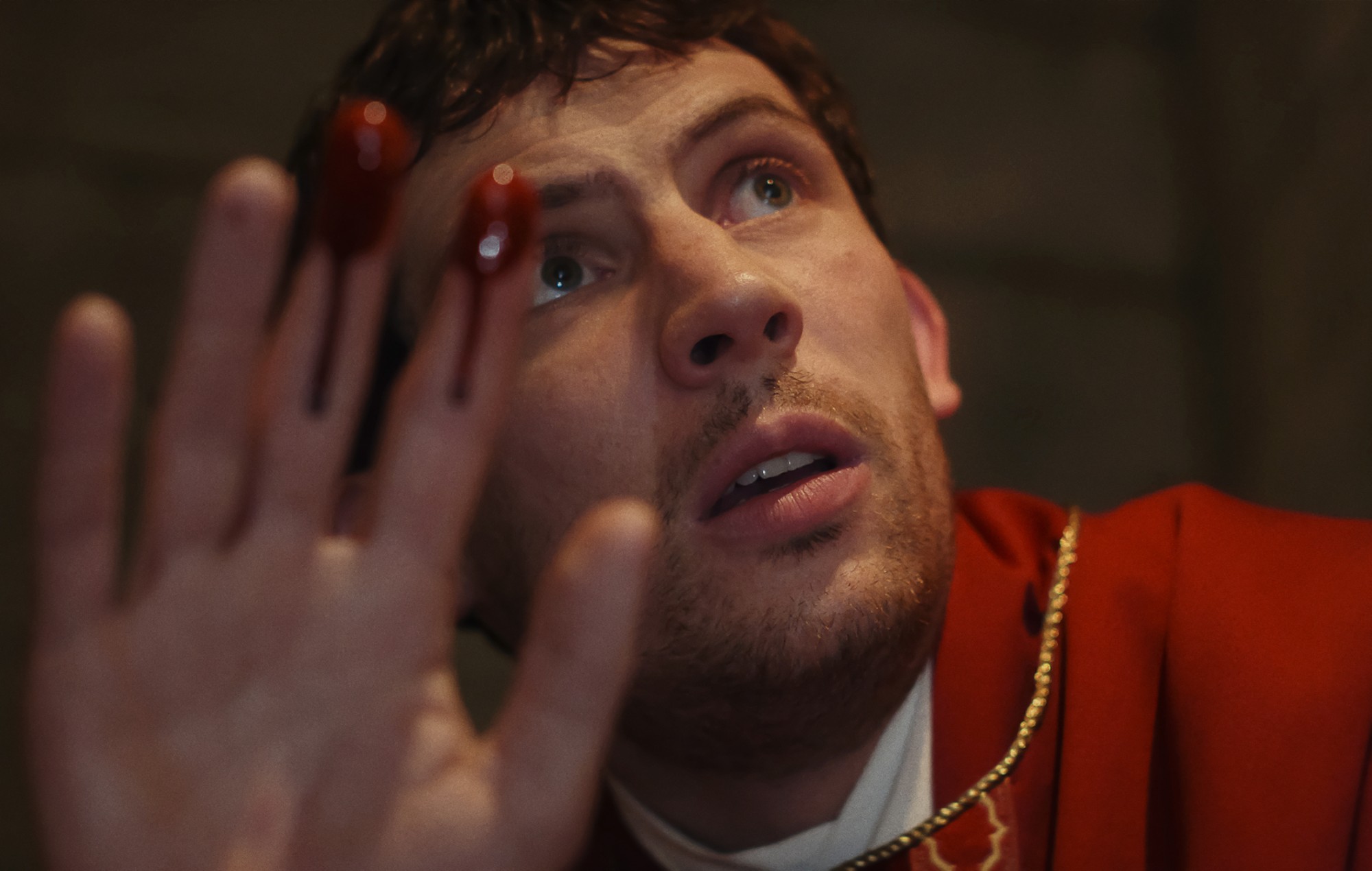 Josh O'Connor in Wake Up Dead Man: A Knives Out Mystery