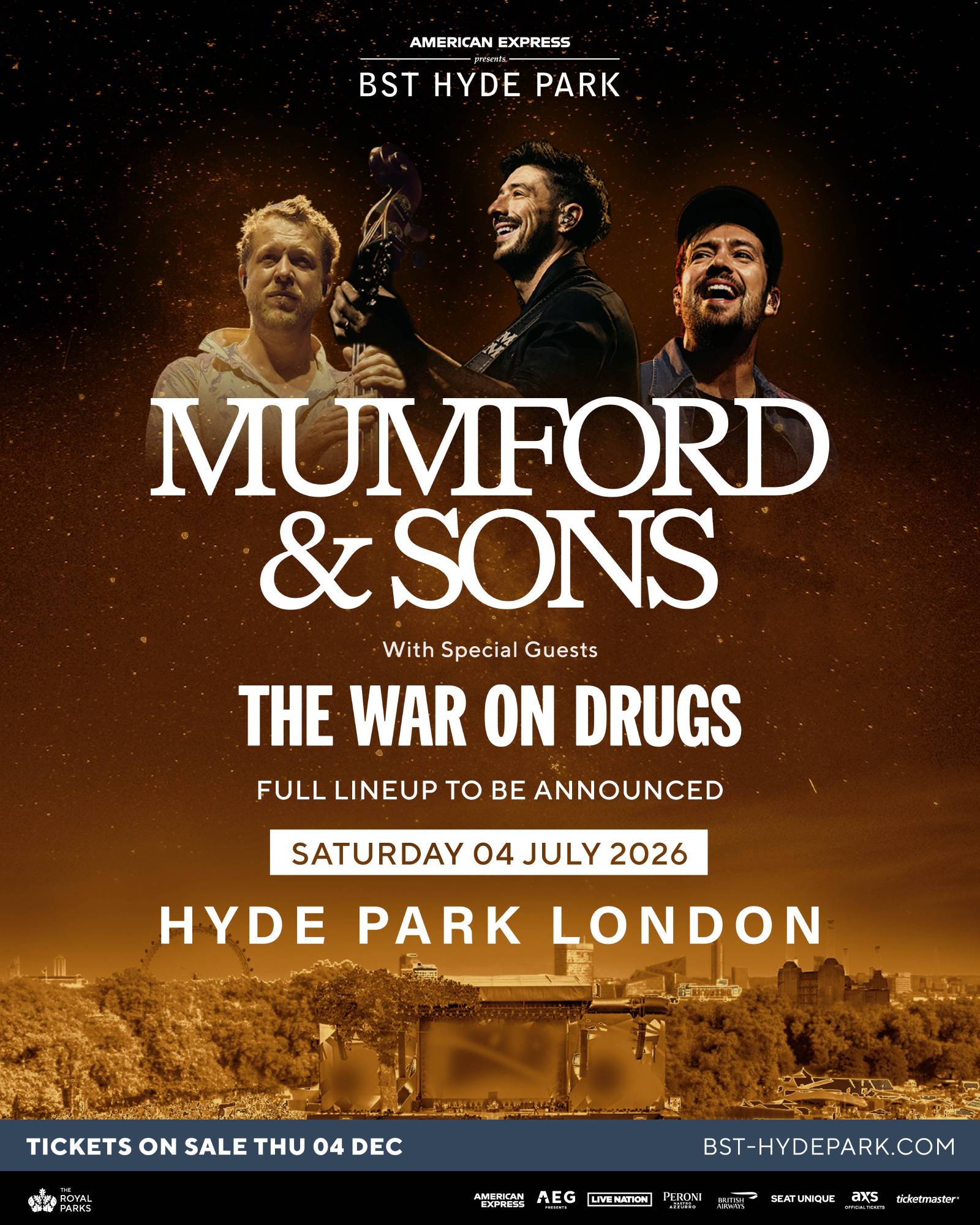 Mumford & Sons have been announced for BST Hyde Park 2026. Credit: Press