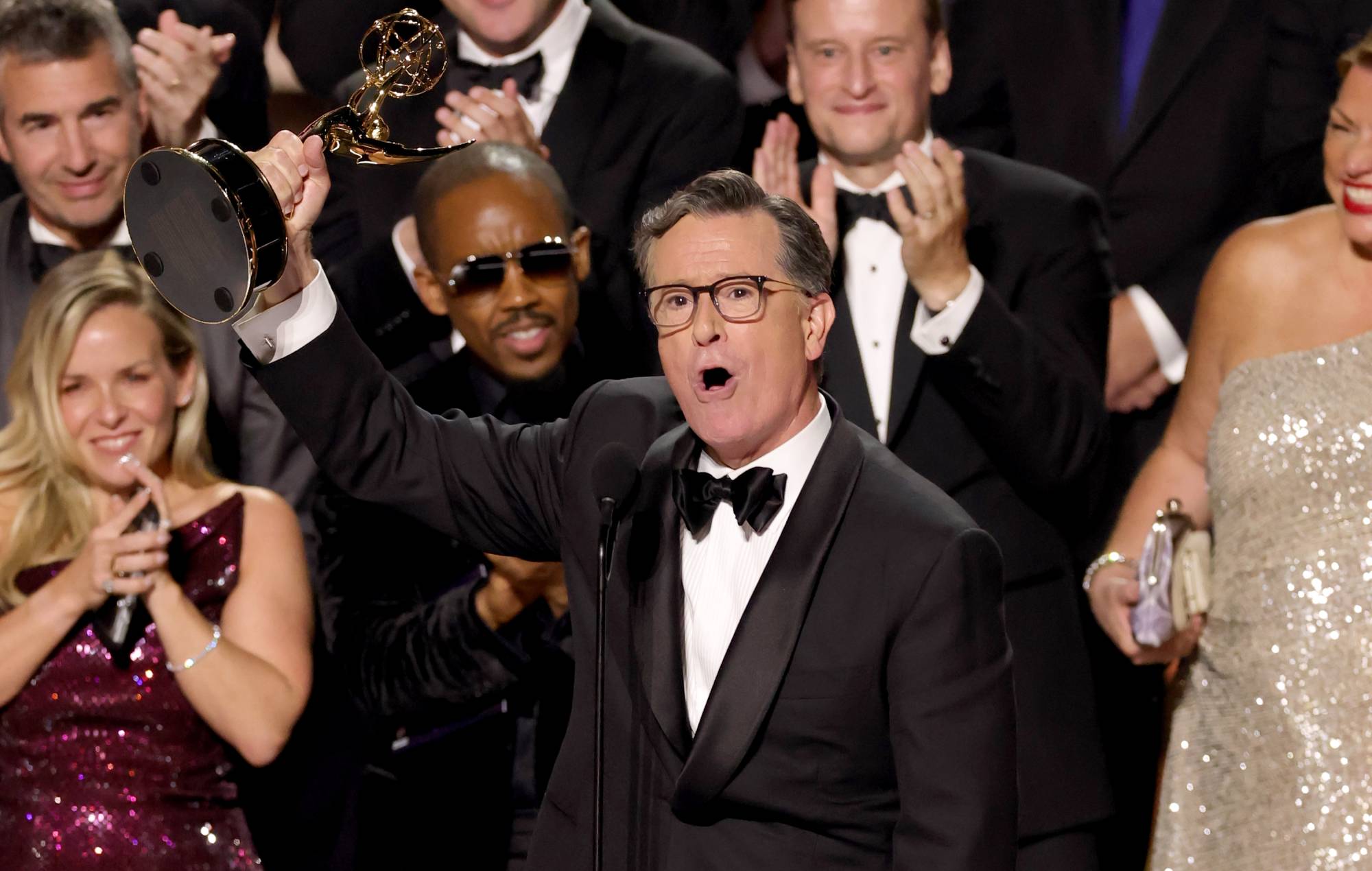Stephen Colbert at the 2025 Emmys