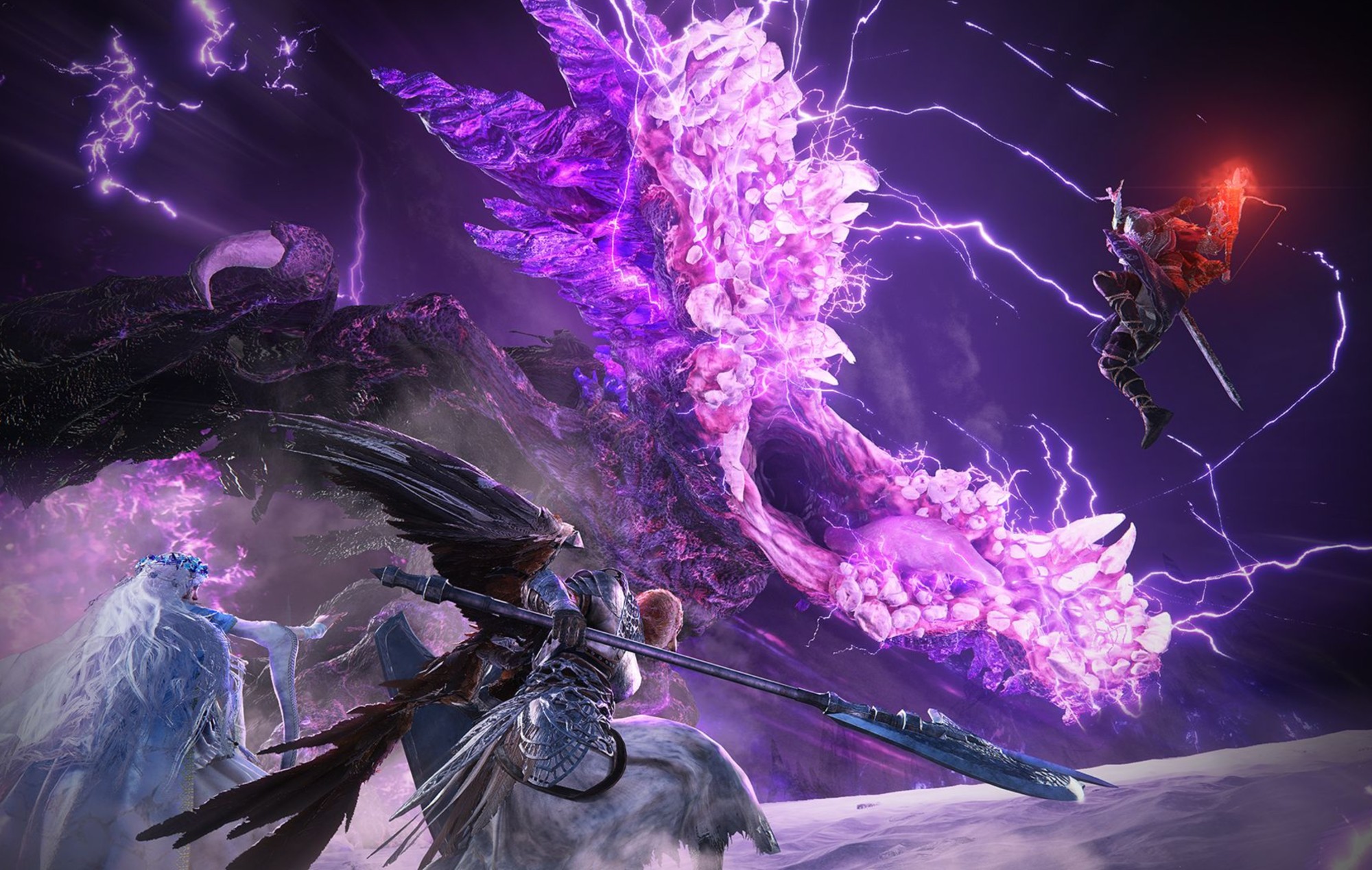 Elden Ring Nightreign 2 Player Mode Release Date: Nightfarers can be seen fighting a boss.