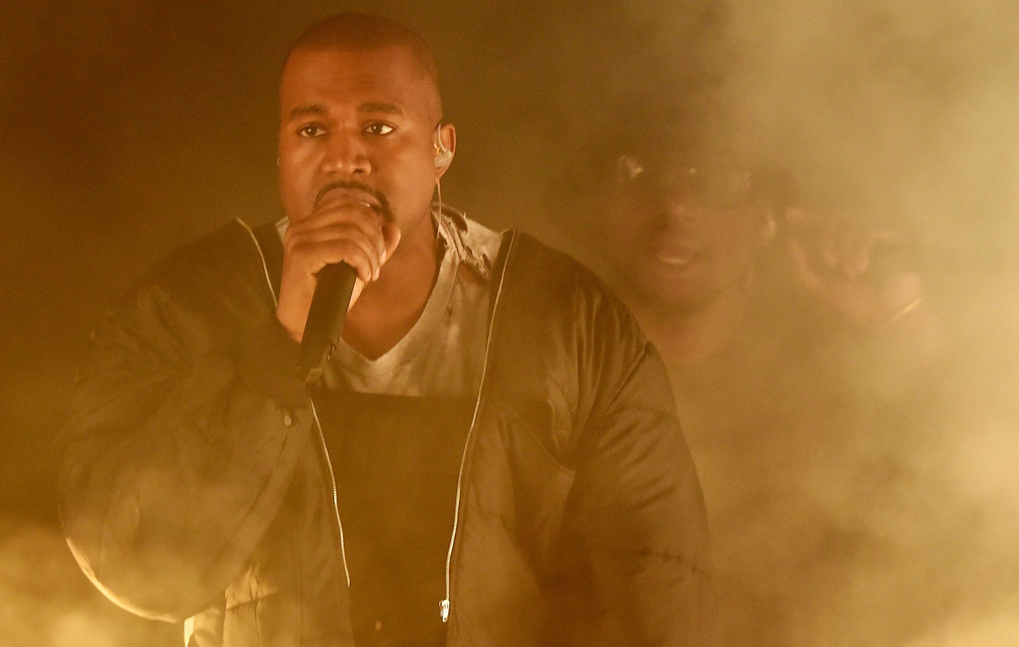 Kanye West performs live
