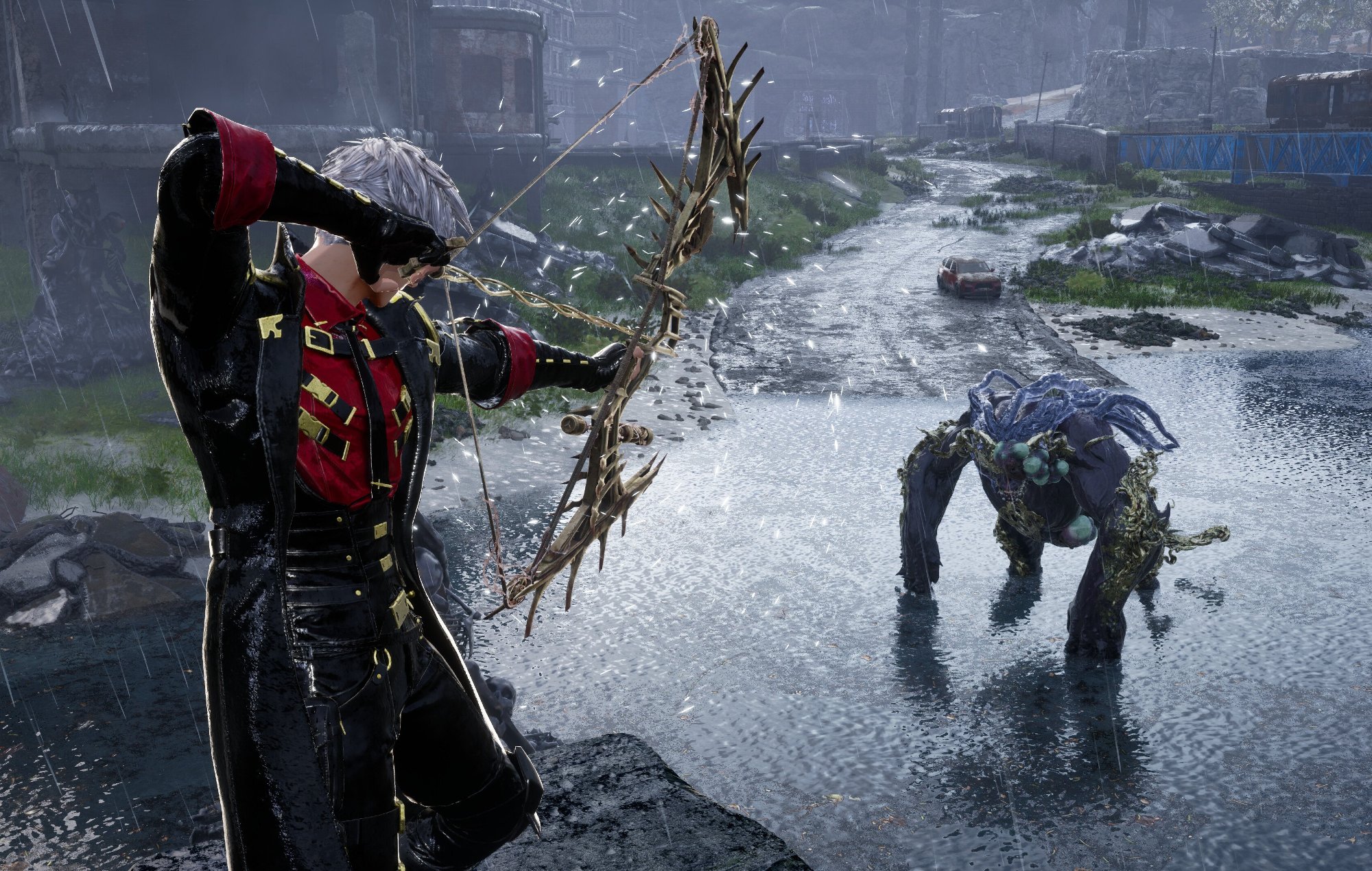 Code Vein 2 Co-op: a player can be seen attacking a Revenant