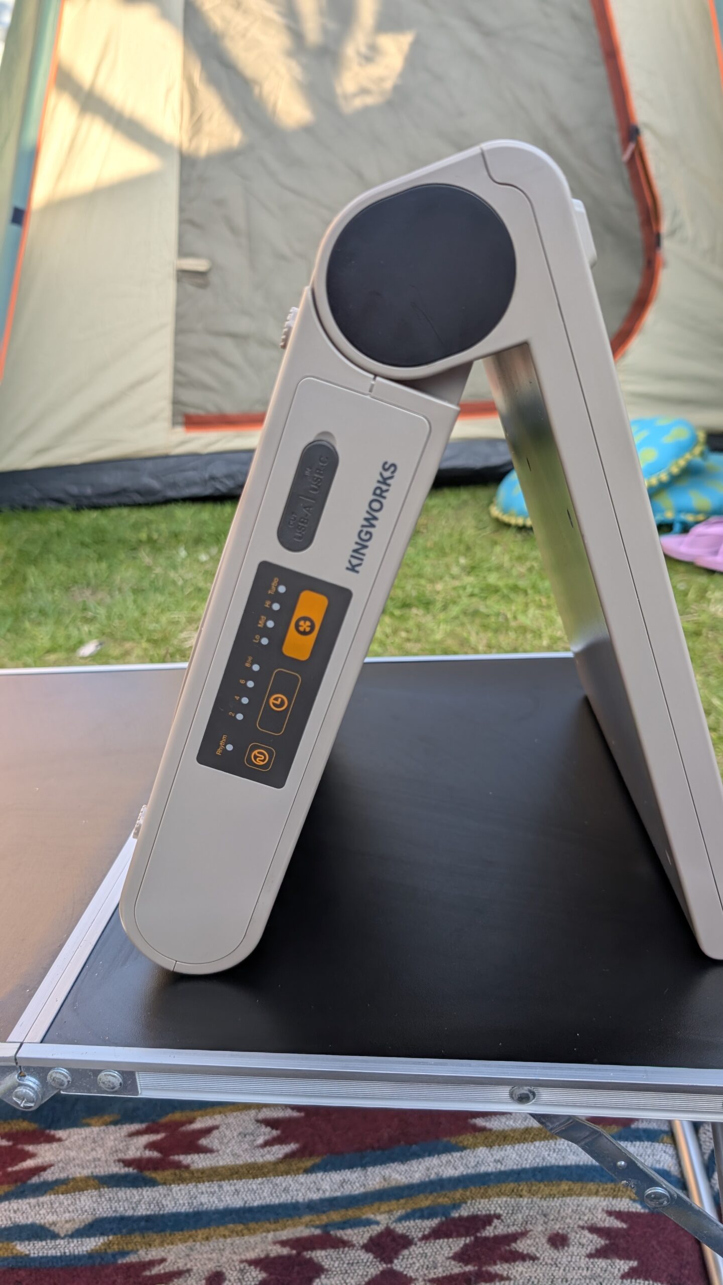 ITEHIL Portable Solar Electric Fan, 10000mAh Rechargeable Battery