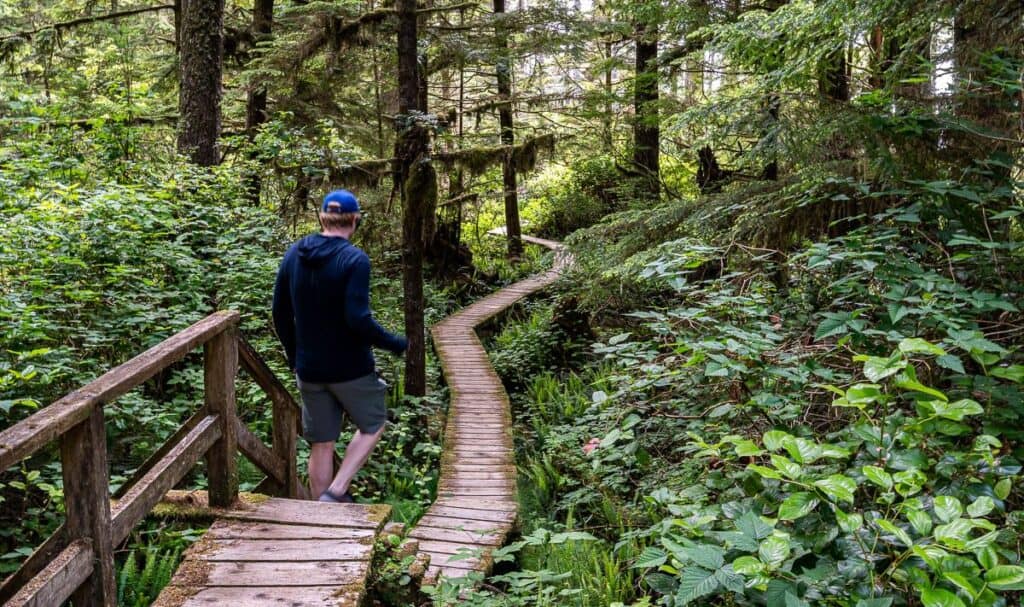 Hiking towards Florencia Bay on the Nuu-Chah-Nulth trail