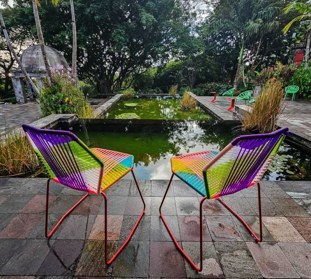 View from the dining area at the Golden Rock Inn on Nevis