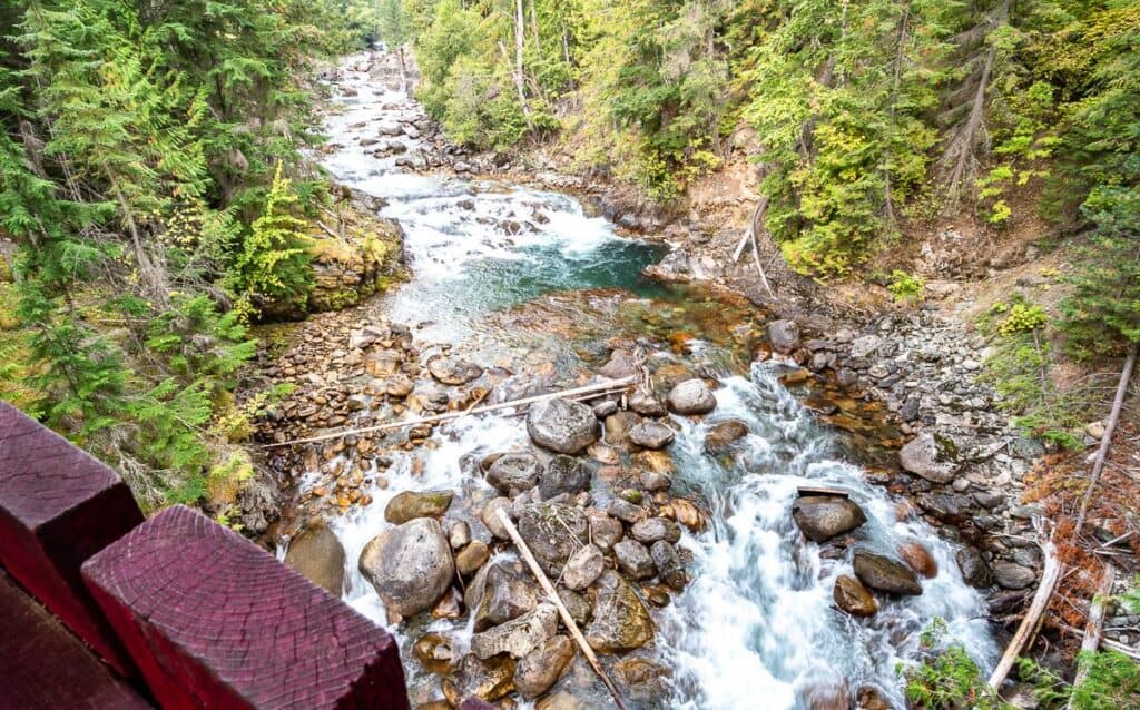 The Kaslo River from the Trailblazer Bridge