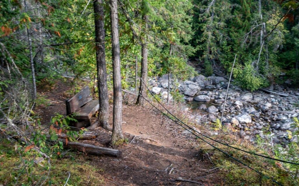 You'll find well-placed benched in numerous locations along the trail in Kaslo