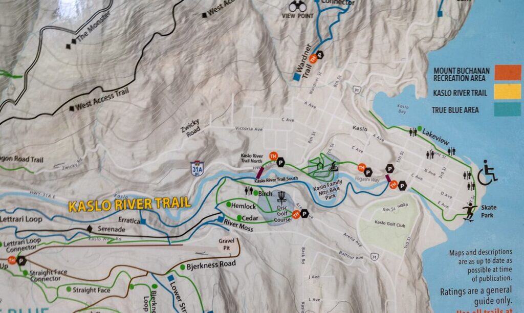 Map of the Kaslo River Trail