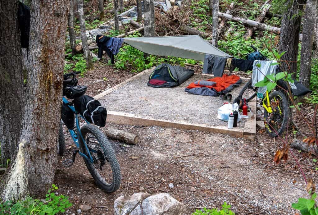 This was the setup for a couple of bikepackers we met