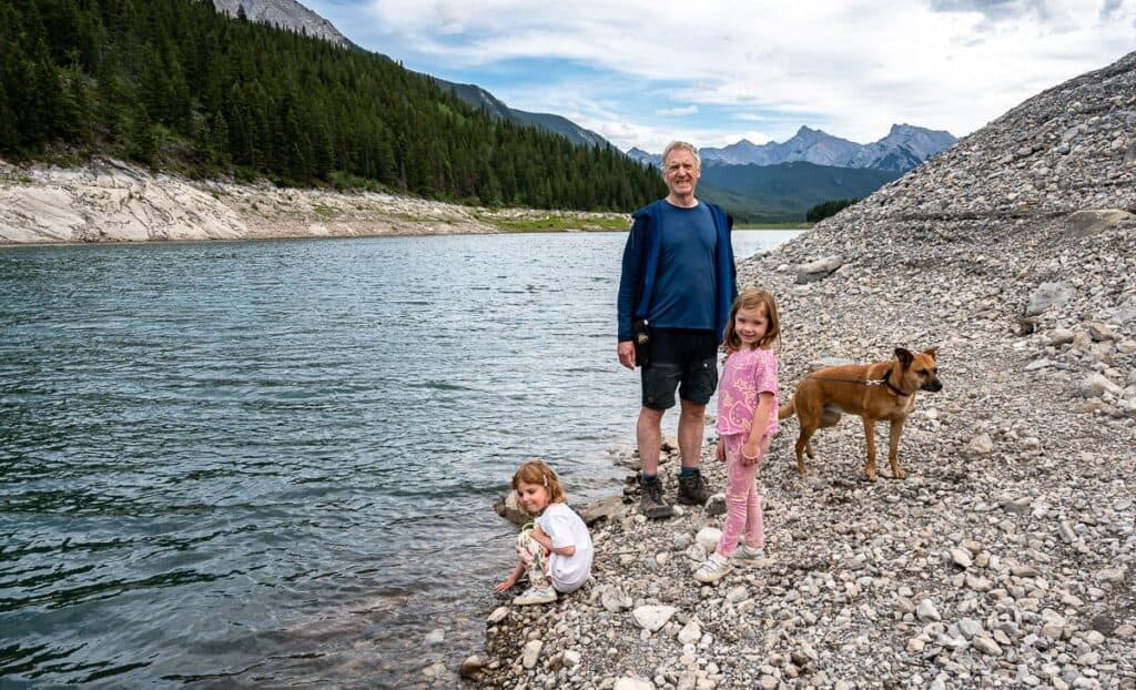 After dinner rock throwing is a hit