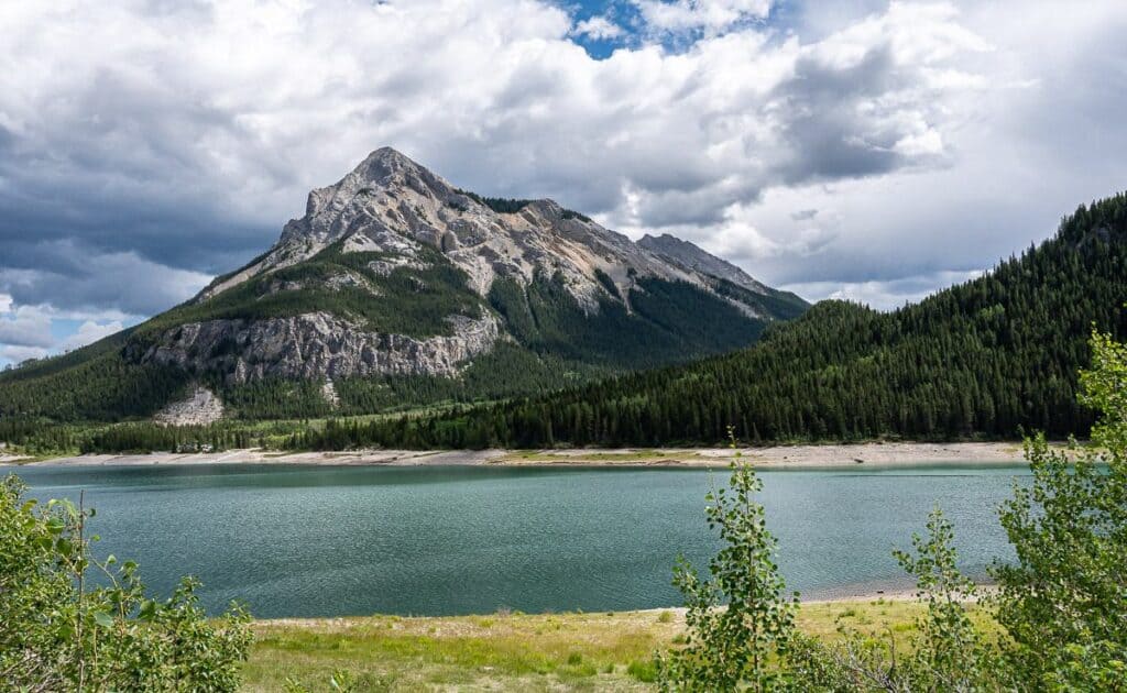 Mount Baldy across from Barrier Lake I believe