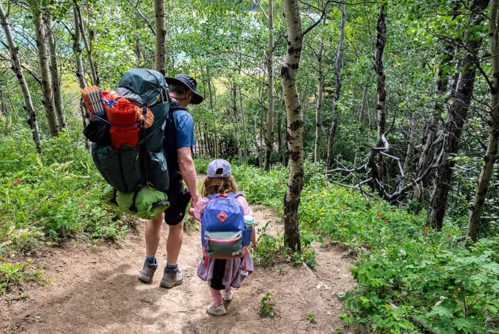 Taking our time on steep terrain on the hike to Jewell Bay