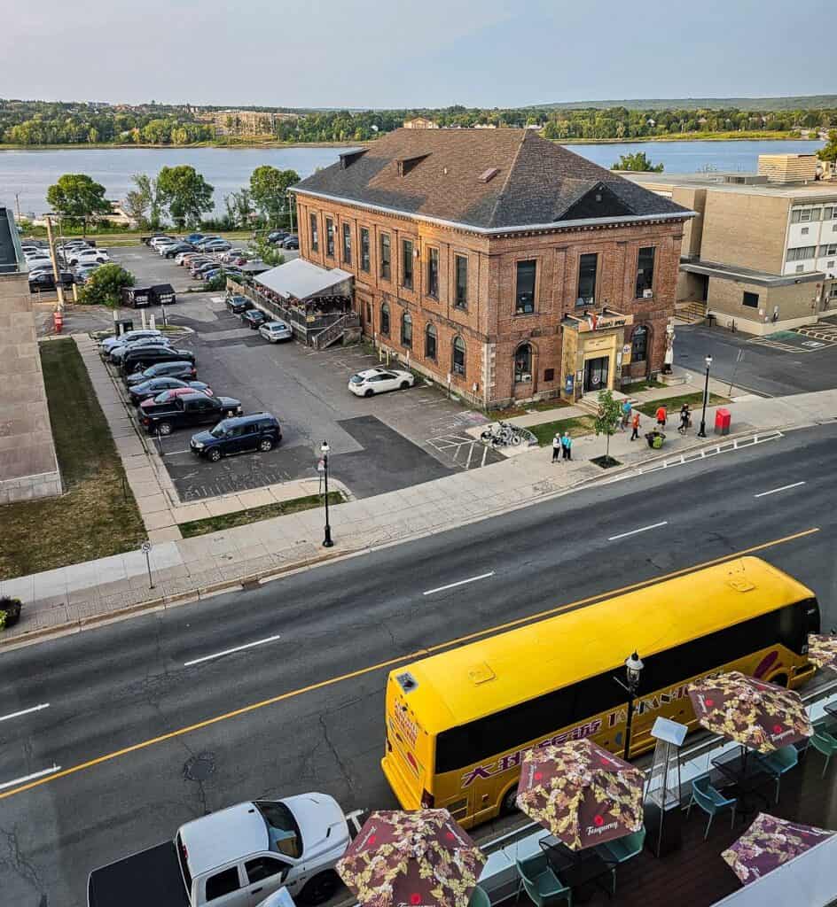 View from my room at the Hilton Garden Inn in downtown Fredericton
