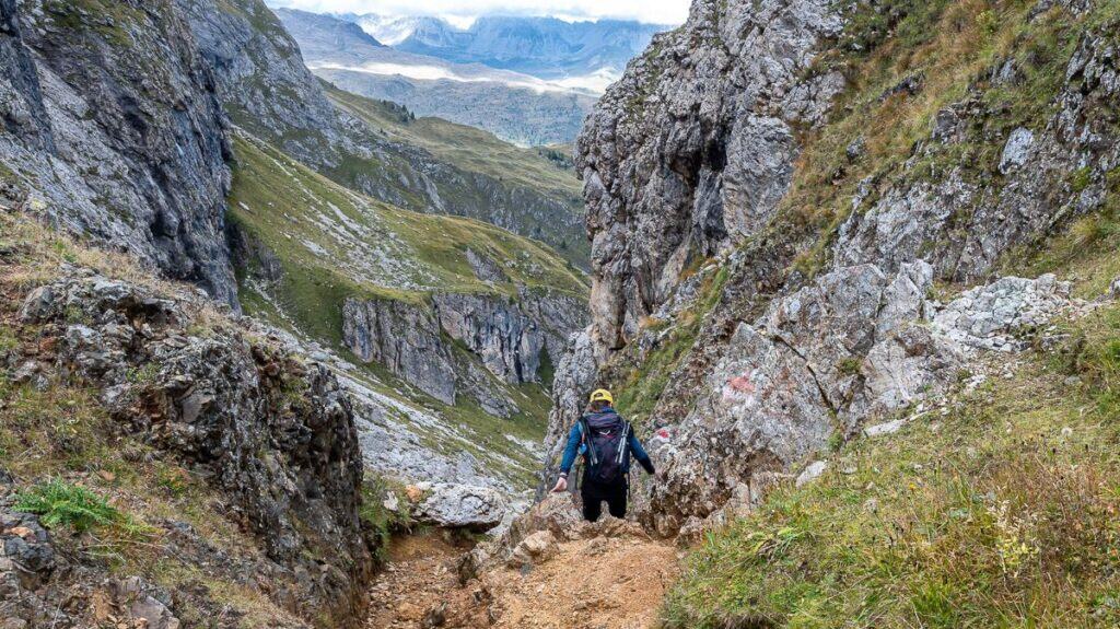 Looking down the gully an across from where we'd come