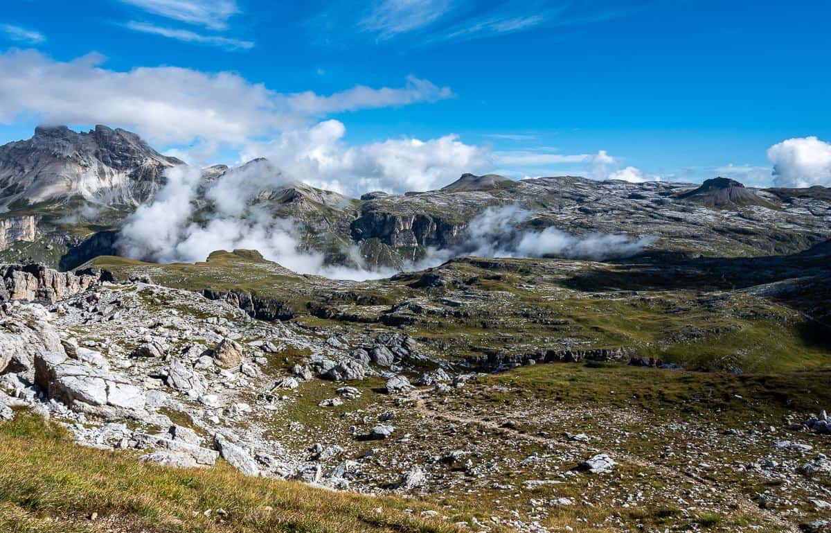Crossing the Puez Plateau