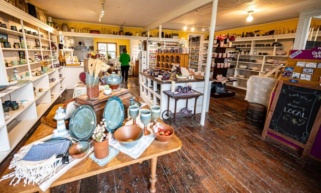 We couldn't miss a stop in the Village Pottery Shop in New London