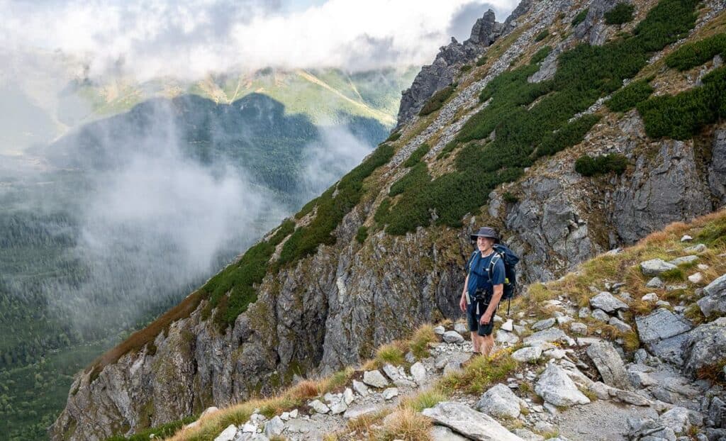 Fortunately the trail was wide enough to help mitigate any exposure