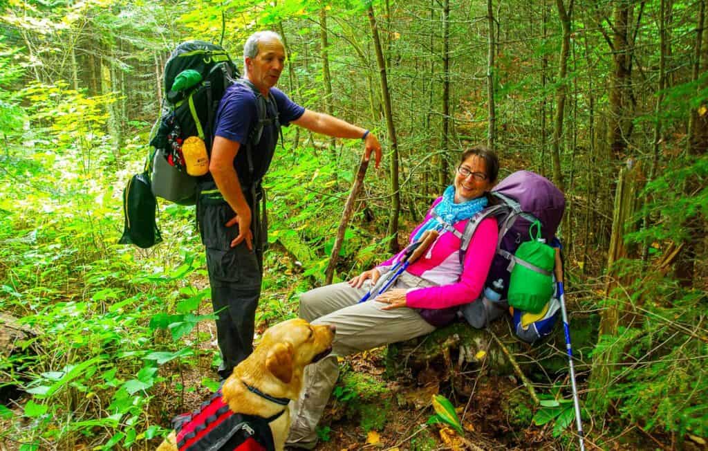 Everyone is all smiles on the second day of Pukaskwa Coastal hiking
