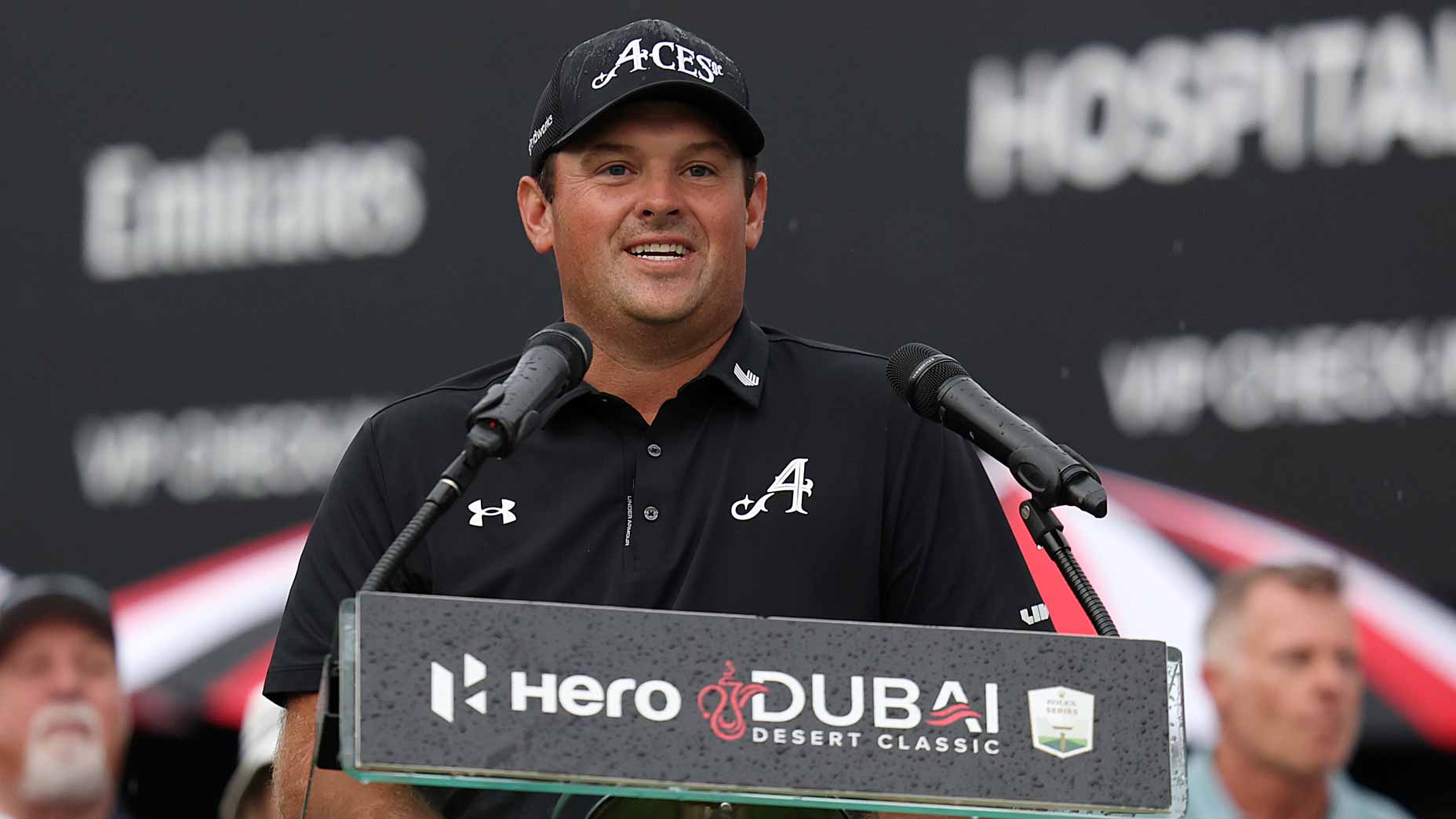 LIV pro Patrick Reed speaks after winning the 2026 Dubai Desert Classic on Sunday.