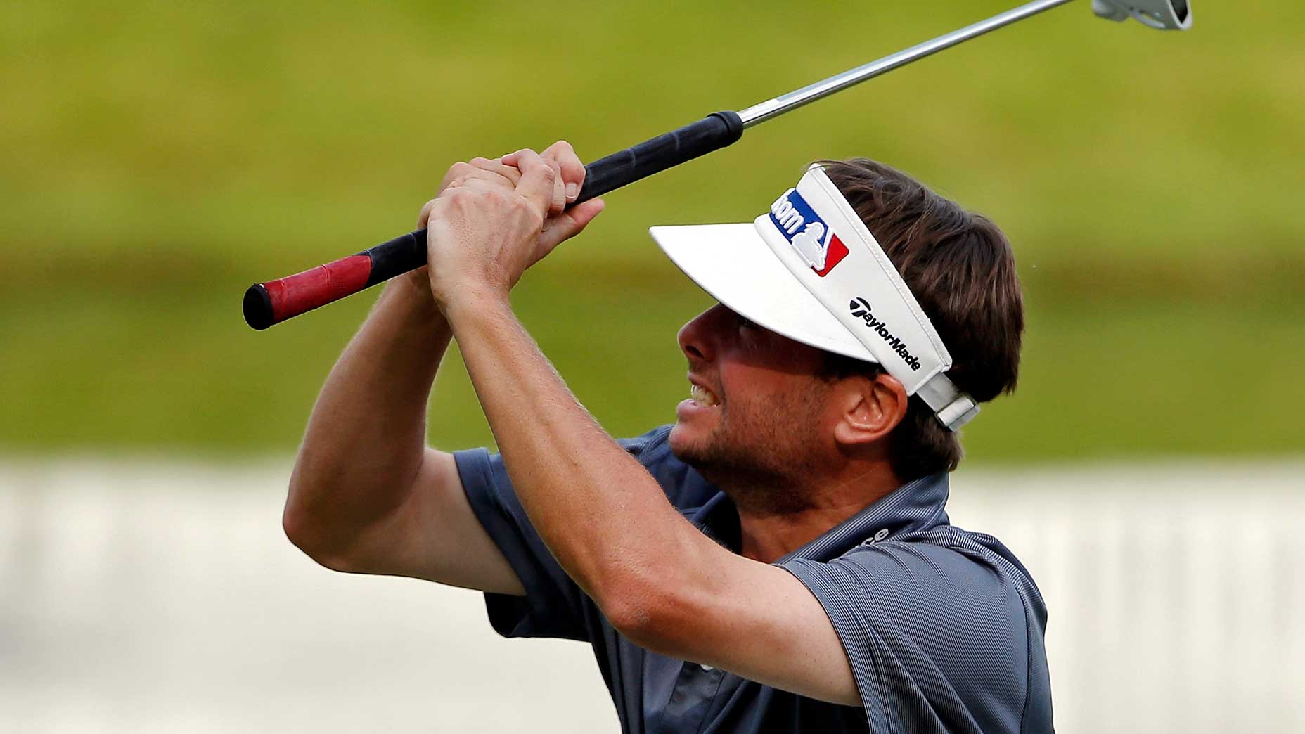 Spencer Levin reacts to a shot