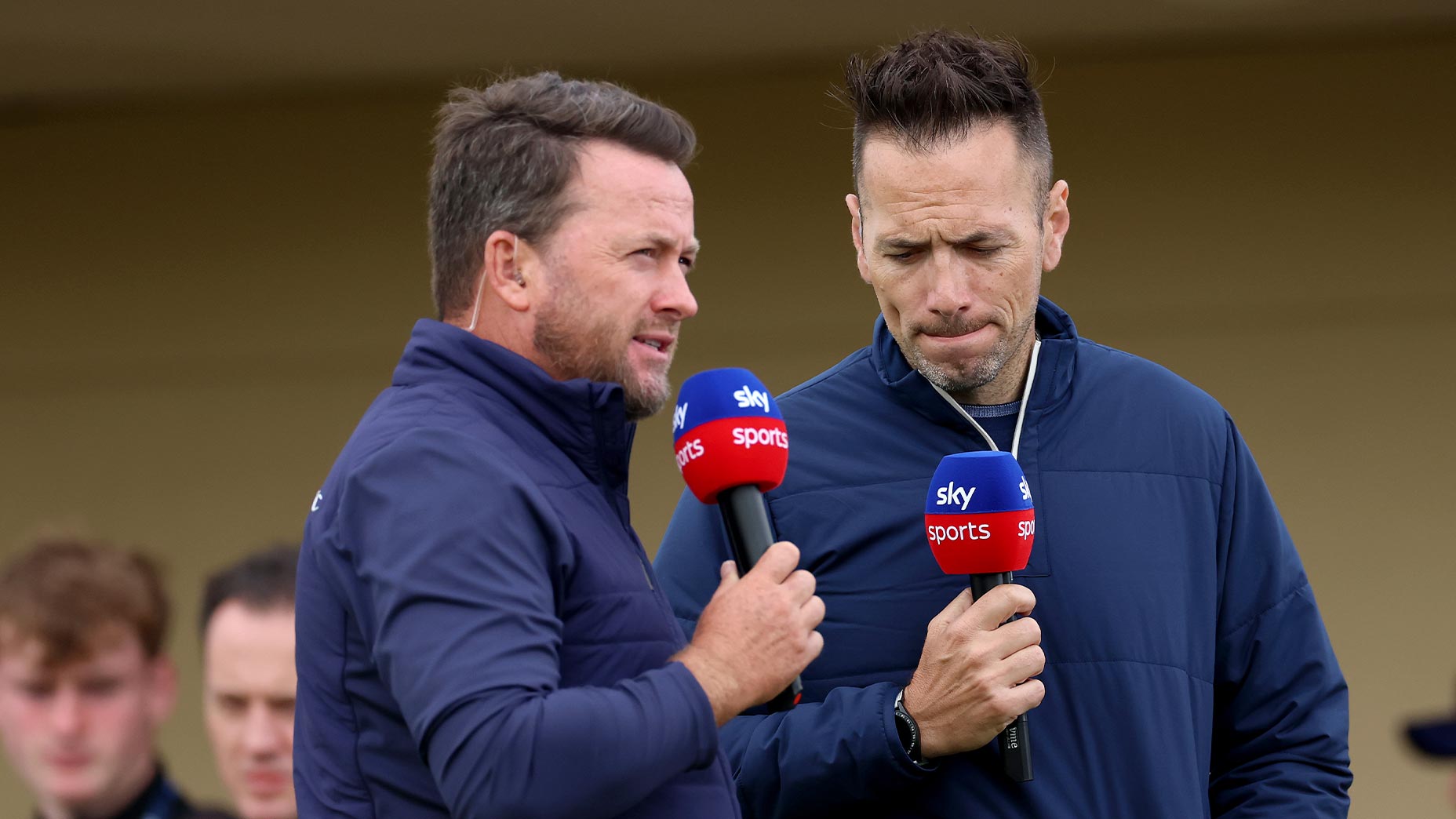 graeme mcdowell speaks during sky sports' broadcast of the open championship from royal portrush