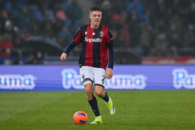 Emil Holm in action for Bologna