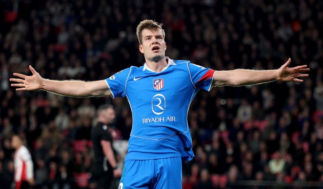 Alexander Sorloth in action for Atletico Madrid