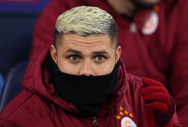 Mauro Icardi looking on