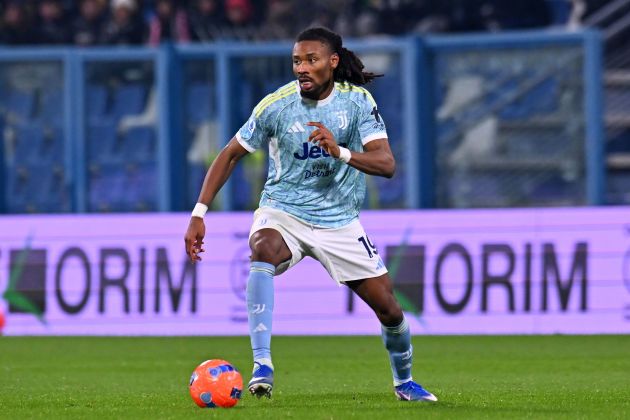 Khephren Thuram in action against Sassuolo