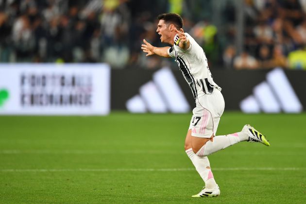 Vasilije Adzic celebrates the winner against Inter