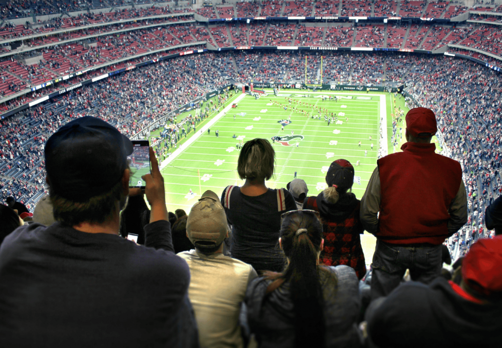 Super Bowl fans in stadium for opening ceremony