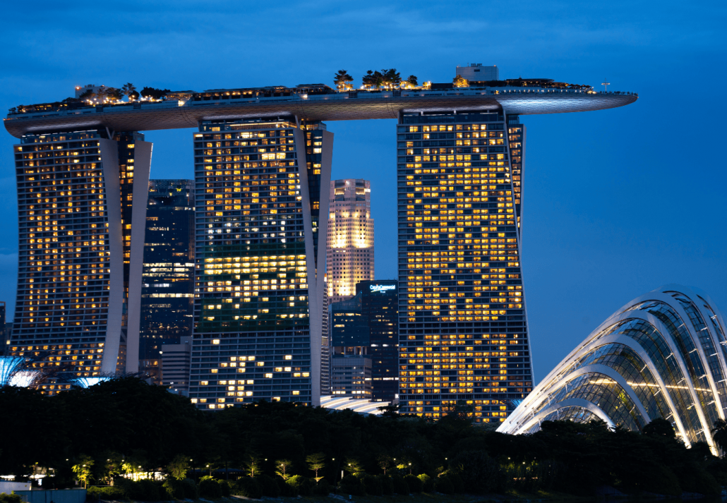 Singapore city skyline with modern skyscraper architecture building in concept of financial business