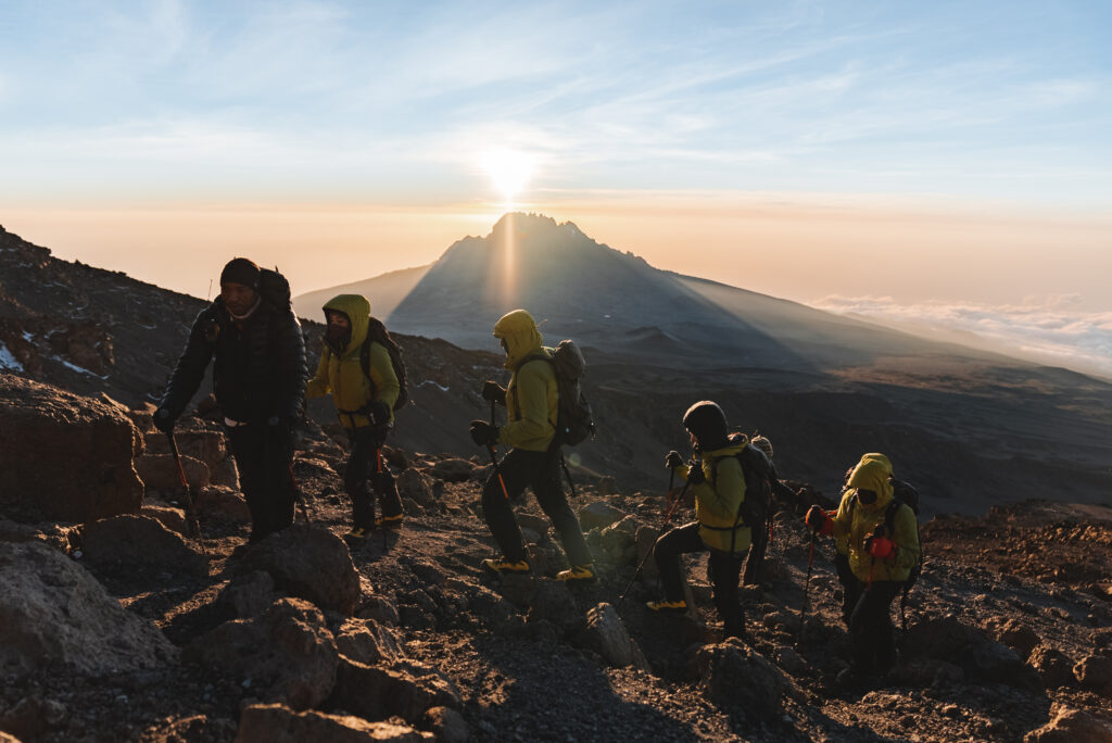 Sunrise climb Mt. Kilimanjaro